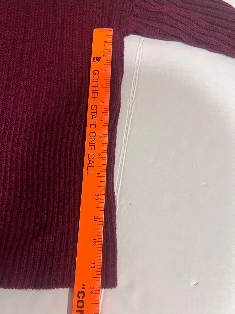 Michael Kors Women Preppy Burgundy Ribbed Turtleneck Sweater Classic Academia XS